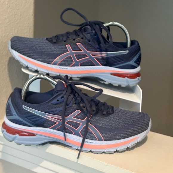 Asics Shoes - Asics Womens GT 2000 9 1012A859 Blue Running Shoes Lace Up Low Top Size 9.5